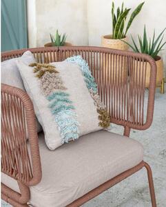 Nadin terrakotta színű acélszerkezetű kerti fotel - Kave Home