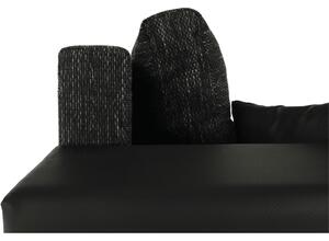 Univerzális ülőgarnitúra, fekete/fekete melír, ESSEN