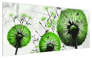 Kép -zöld pitypang pehely (120x50 cm)