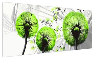 Kép -halvány zöld pitypang pehely (120x50 cm)