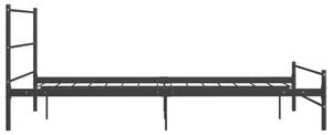 Fém Ágykeret - Fekete - 120x200 cm