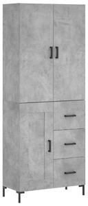 Modern Magas Szekrény - Beton Szürke - 180 cm