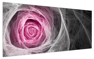 Absztrakt kép rózsa (120x50 cm)