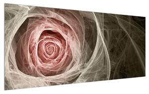 Absztrakt kép rózsa (120x50 cm)
