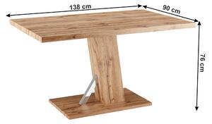 KONDELA Étkezőasztal, tölgy wotan, 138x90 cm, BOLAST