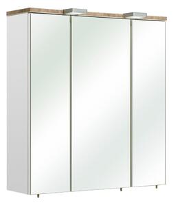 Fehér függő fürdőszoba szekrény tükörrel 65x70 cm Set 931 - Pelipal
