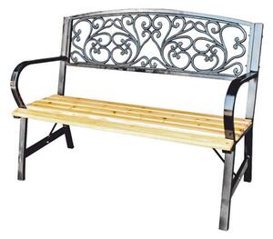 GardenLine dekoratív Kerti pad 120x56x87cm - barna-fekete