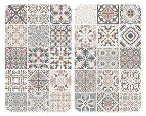 Edzett üveg tűzhely fedőlap szett 2 db-os 30x52 cm Universal Tile – Wenko