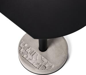 Tronquére fekete-szürke fém bárasztal beton talpazattal, 65 x 58,5 cm - Lyon Béton