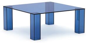 Kék üveg dohányzóasztal 85x85 cm Adularia – Kave Home