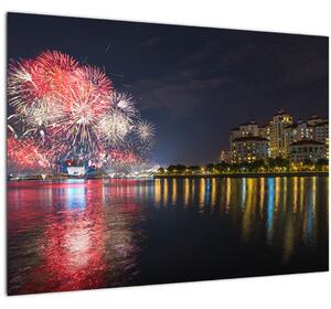 A szingapúri tűzijáték képe (70x50 cm)