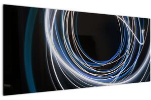 Kék vonalak képe (120x50 cm)