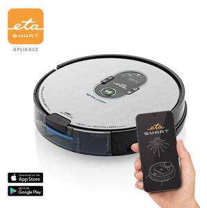 Eta 2515 90000 Falco Smart Robotporszívó, 14,4 V Li-Ion, 2400 mAh, Fekete