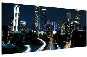 Éjszakai metropolisz képe (120x50 cm)