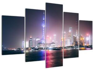 Éjszakai Shanghai képe (150x105 cm)