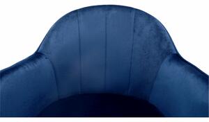 KONDELA Irodai szék, Velvet anyag kék/króm, EROL