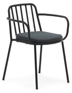 Fekete fém kerti szék Bramant – Kave Home
