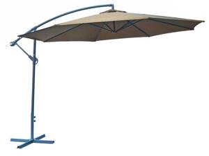 ROJAPLAST 8080 függő napernyő, hajtókarral - barna - ø 350 cm (Méret: ø)