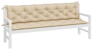 VidaXL 2 db bézs oxford szövet kerti padpárna 200 x 50 x 7 cm