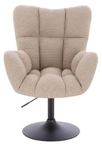 HR650N Latte modern boucle szék fekete lábbal