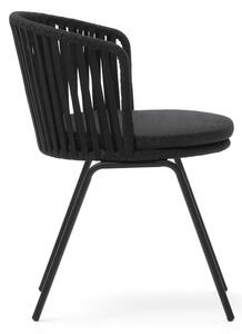 Fekete fém kerti szék Saconca – Kave Home