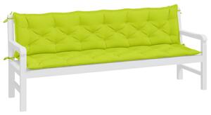 VidaXL 2 db élénkzöld oxford szövet kerti padpárna 200 x 50 x 7 cm