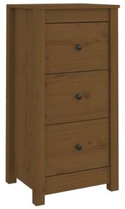 VIDAXL - Tömör Fenyőfa Tálalószekrény - 2 db 3 Fiókos - Mézbarna - 40x35x80 cm