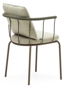 Zöld-bézs fém kerti szék Salguer – Kave Home