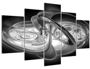 Modern szürke absztrakció képe (150x105 cm)