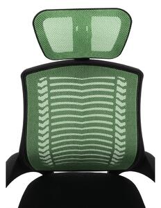 KONDELA Irodai szék, zöld/ fekete/króm, IMELA TYP 1