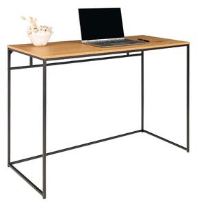 Vita íróasztal fekete acél konstrukcióval és tölgyfa dekoros asztallappal - House Nordic