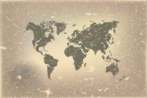 Tapéta régi világtérkép egy absztrakt háttéren
