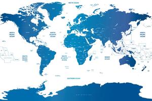 Tapéta világtérkép az egyes államokkal