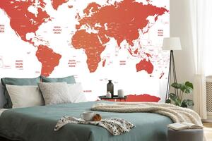 Tapéta világtérkép az egyes államokkal piros színben