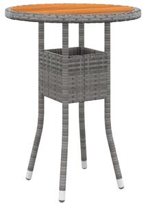 3 részes szürke polyrattan kerti étkezőgarnitúra