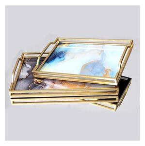 Eurolamp KÉSZLET 2x Dekoratív tálca 40x30/35x25 cm arany EU0473