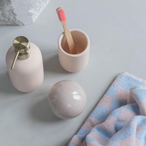 Kék-rózsaszín organikus pamut fürdőlepedő 70x133 cm Retro – Mette Ditmer Denmark