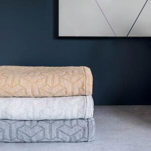 Sötétszürke újrahasznosított pamut ágytakaró egyszemélyes ágyra 140x250 cm Trio – Mette Ditmer Denmark