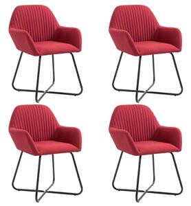 Modern Bordó Szövet Étkezőszék - 4 db