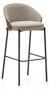 Barna-bézs bárszék (ülésmagasság 77 cm) Eamy – Kave Home