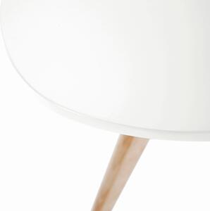 KONDELA Étkezőasztal, fehér/természetes fa, 120x80 cm, CYRUS 2 NEW