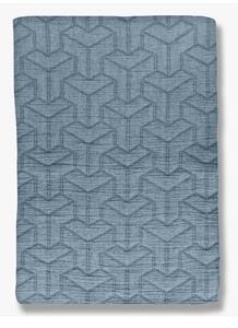 Kék újrahasznosított pamut ágytakaró egyszemélyes ágyra 140x250 cm Trio – Mette Ditmer Denmark