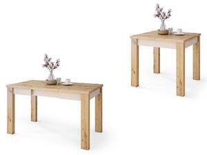 Mazzoni FONTE Artisan Tölgy / Bézs (Pezsgő) -KLASSZIKUS 130 cm-re BŐVÍTHETŐ ASZTAL KONYHÁBA/NAPPALIBA!