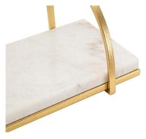 Fehér-aranyszínű márvány fali polc 40 cm Marble – Mauro Ferretti