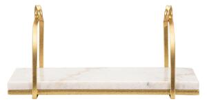 Fehér-aranyszínű márvány fali polc 40 cm Marble – Mauro Ferretti