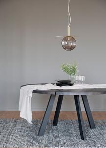 Freddie sötétbarna kerek étkezőasztal tömör tölgyfából, ø 160 cm - Rowico