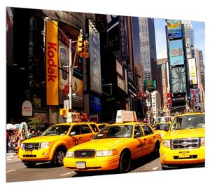 Sárga taxik New Yorkban (70x50 cm)