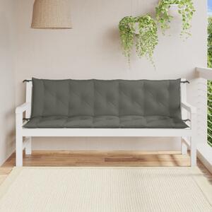 VidaXL 2 db melange sötétszürke szövet kerti padpárna 180 x 50 x 7 cm