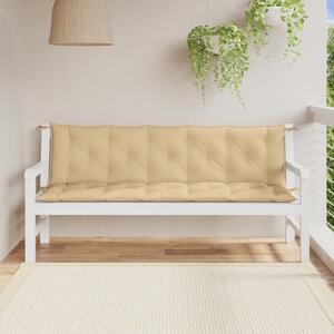 VidaXL 2 db melange bézs szövet kerti padpárna 180 x 50 x 7 cm