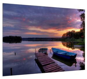 Romantikus tájkép tóval (70x50 cm)
